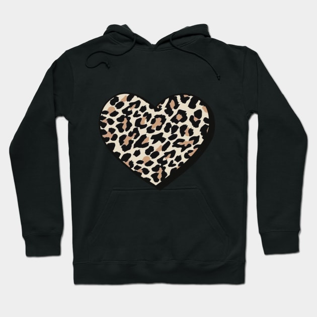 Heart Filled with Tan Cheetah Print Hoodie by Sheila’s Studio